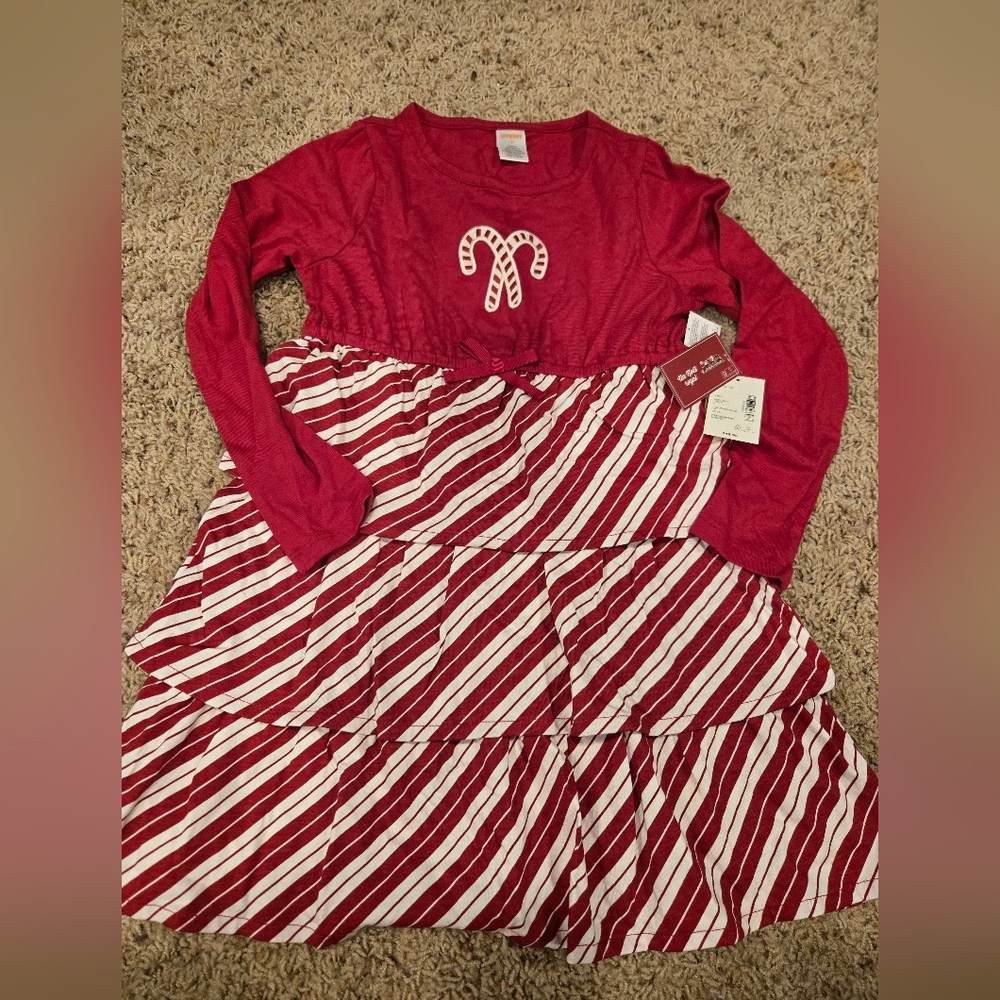 NWT Gymboree Red and White Striped  Candy Cane Dress Size 7